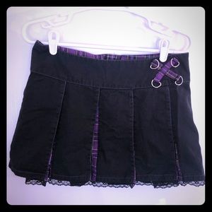 Tripp nyc pleated mini skirt plaid inset